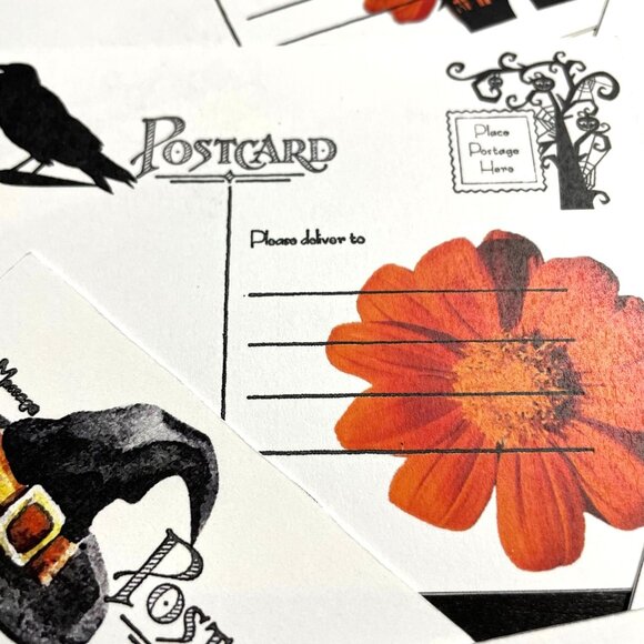 Halloween Inspired Junk Journal Ephemera Post Cards Handmade Embellishments mq - Picture 4 of 4